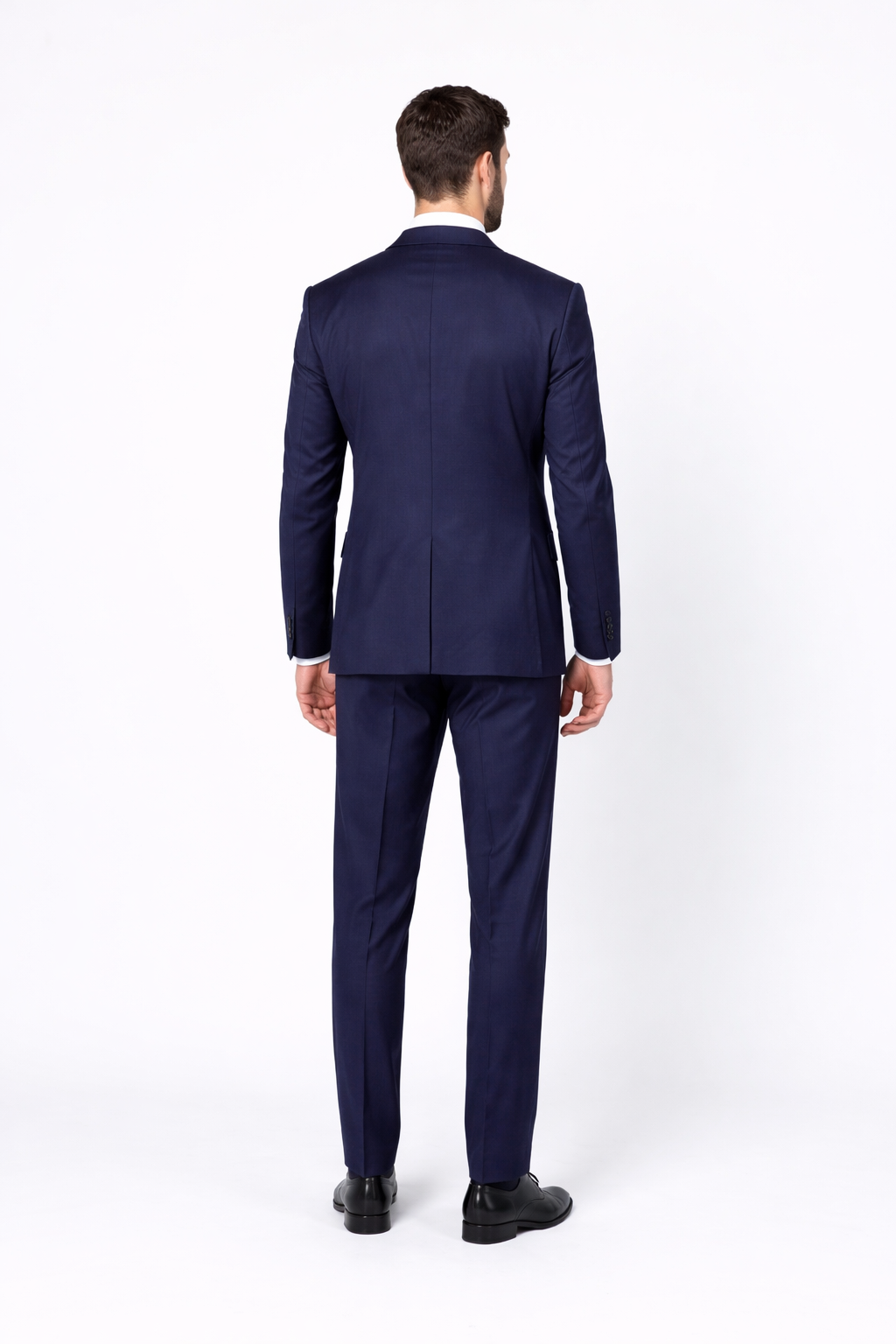 Menâ€™s Slim Fit 100% Wool Suit by Rossiman Rossi â€“ Peak Lapel Jacket & Plum Tapered Pants