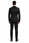 Rossi Man Men's Slim Fit Black Suit â€“ Double-Breasted Vest, Elegant Formalwear