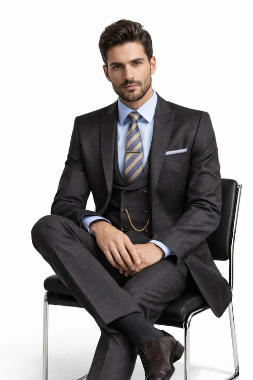 men-s-two-button-vintage-style-slim-fit-vested-plaid-black-suit