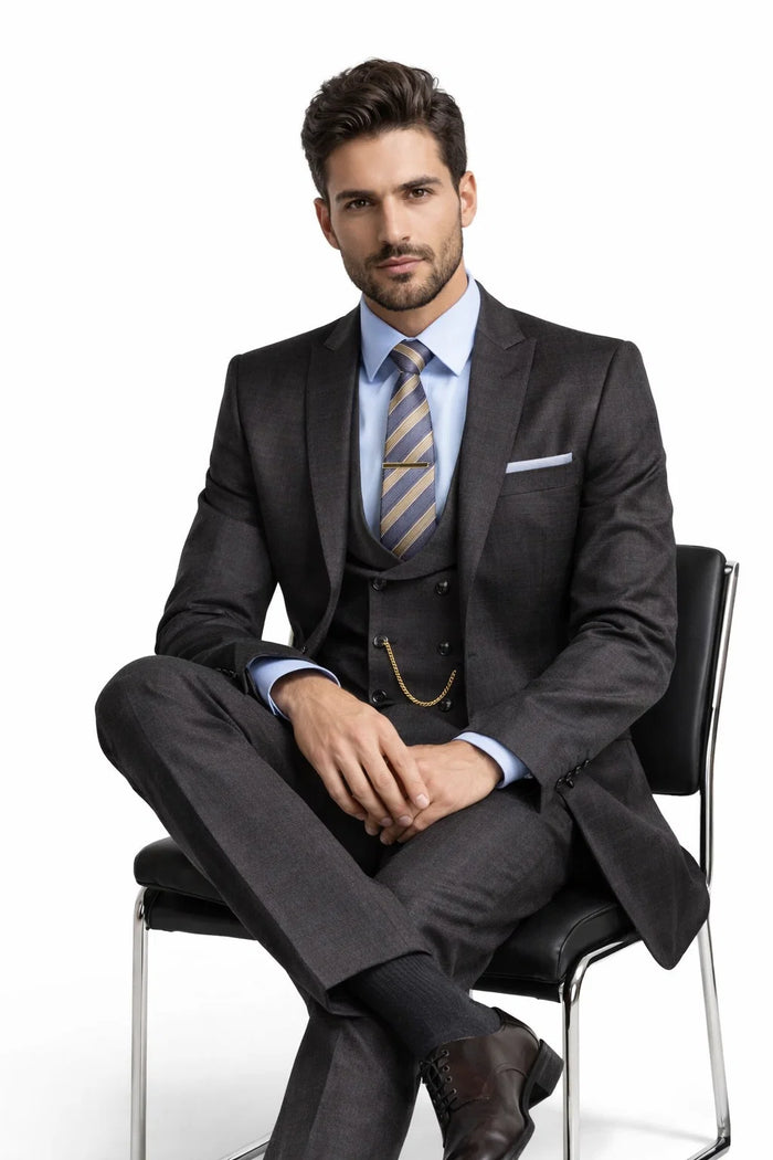 men-s-two-button-vintage-style-slim-fit-vested-plaid-black-suit
