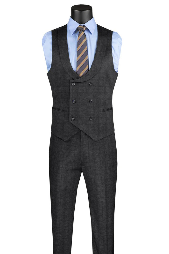 men-s-two-button-vintage-style-slim-fit-vested-plaid-black-suit