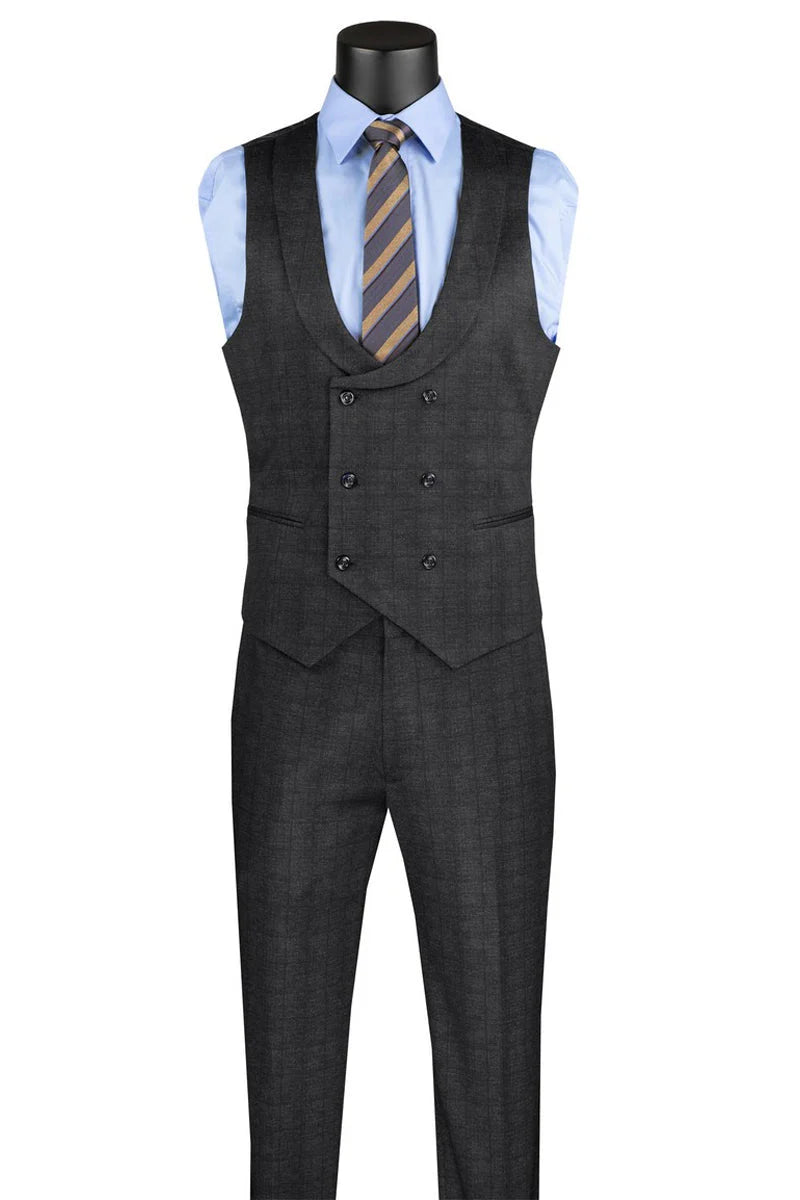 men-s-two-button-vintage-style-slim-fit-vested-plaid-black-suit