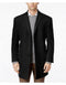 Men's Wool Car Coat Black Topcoat - AlbertoNardoniStore