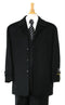 Men's Wool Car Coat Black Topcoat - AlbertoNardoniStore