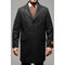 Men's Wool Car Coat Blck wool Topcoat - AlbertoNardoniStore