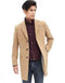 Men's Wool Car Coat Camel Topcoat - AlbertoNardoniStore