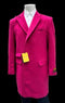 Men's Wool Car Coat Hot Pink Topcoat - AlbertoNardoniStore