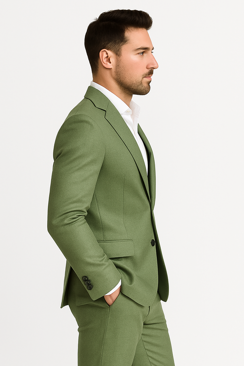 Men Sage Light Green Suit
