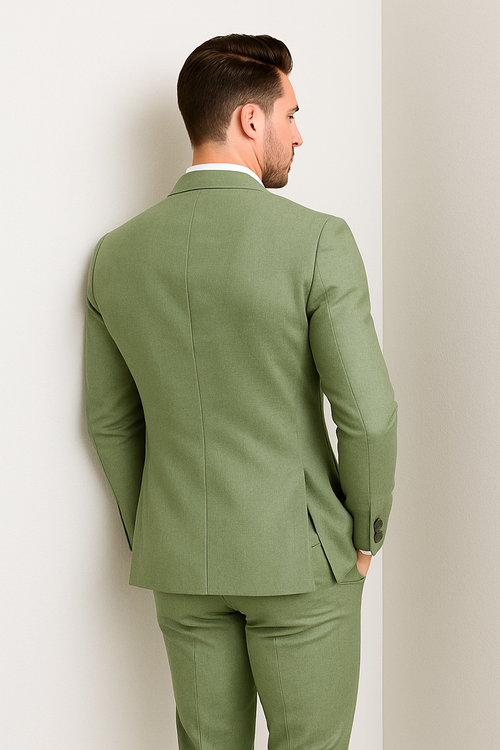 Men Sage Light Green Suit