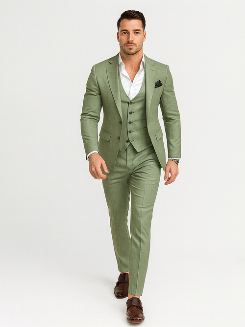 Men Sage Light Green Suit