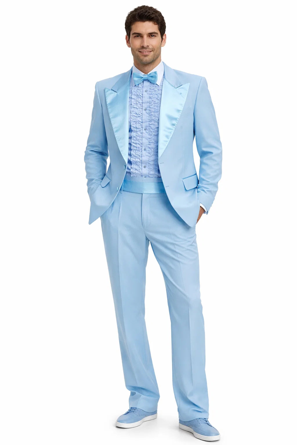 Men Tuxedo Blue and Orange