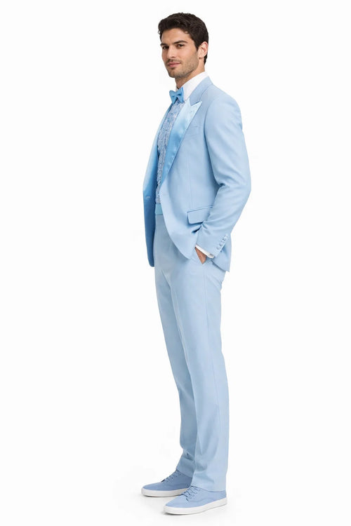 Men Tuxedo Blue and Orange