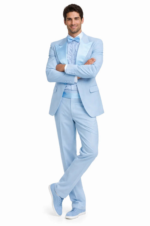 Men Tuxedo Blue and Orange