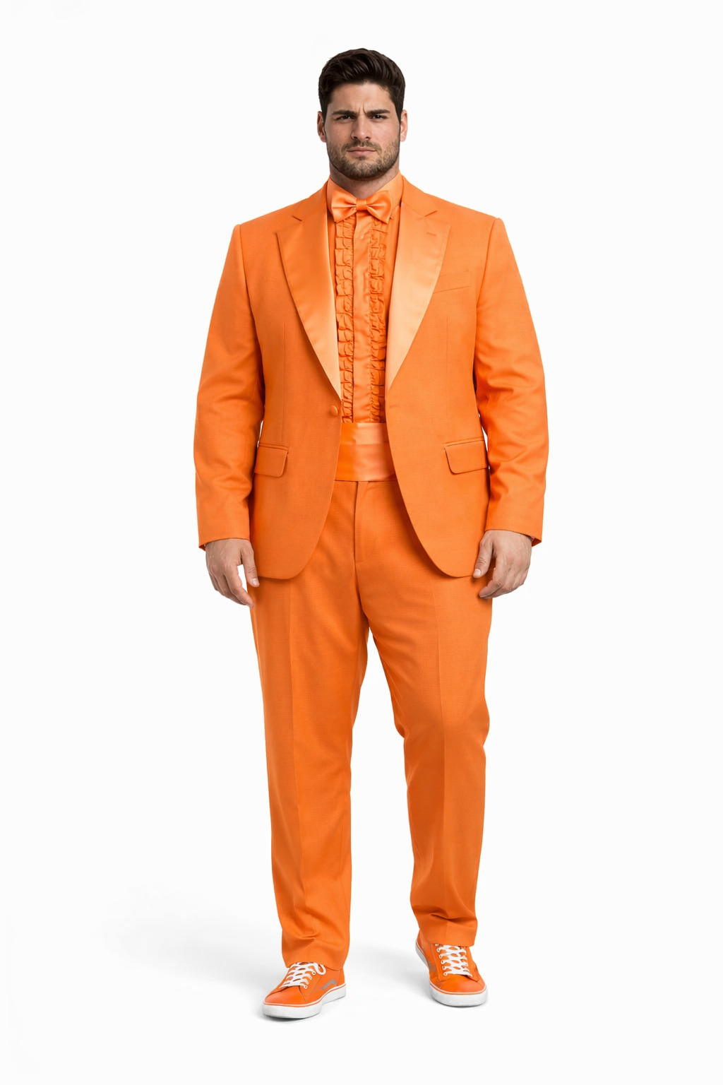 Men Tuxedo Blue and Orange