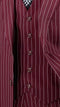 Harlem Nights Suits for Men - Mens 1920s Gangster Stripe Suit Burgundy Vest Wedding F-V2RS9