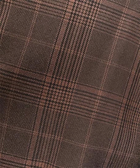 Mens 1930s Chestnut Brown Plaid 3 Piece Dress Suit 1920s Fancy Vest V2RW-7