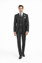 Mens 2 button Gangster Pinstripe Suit in Black & White