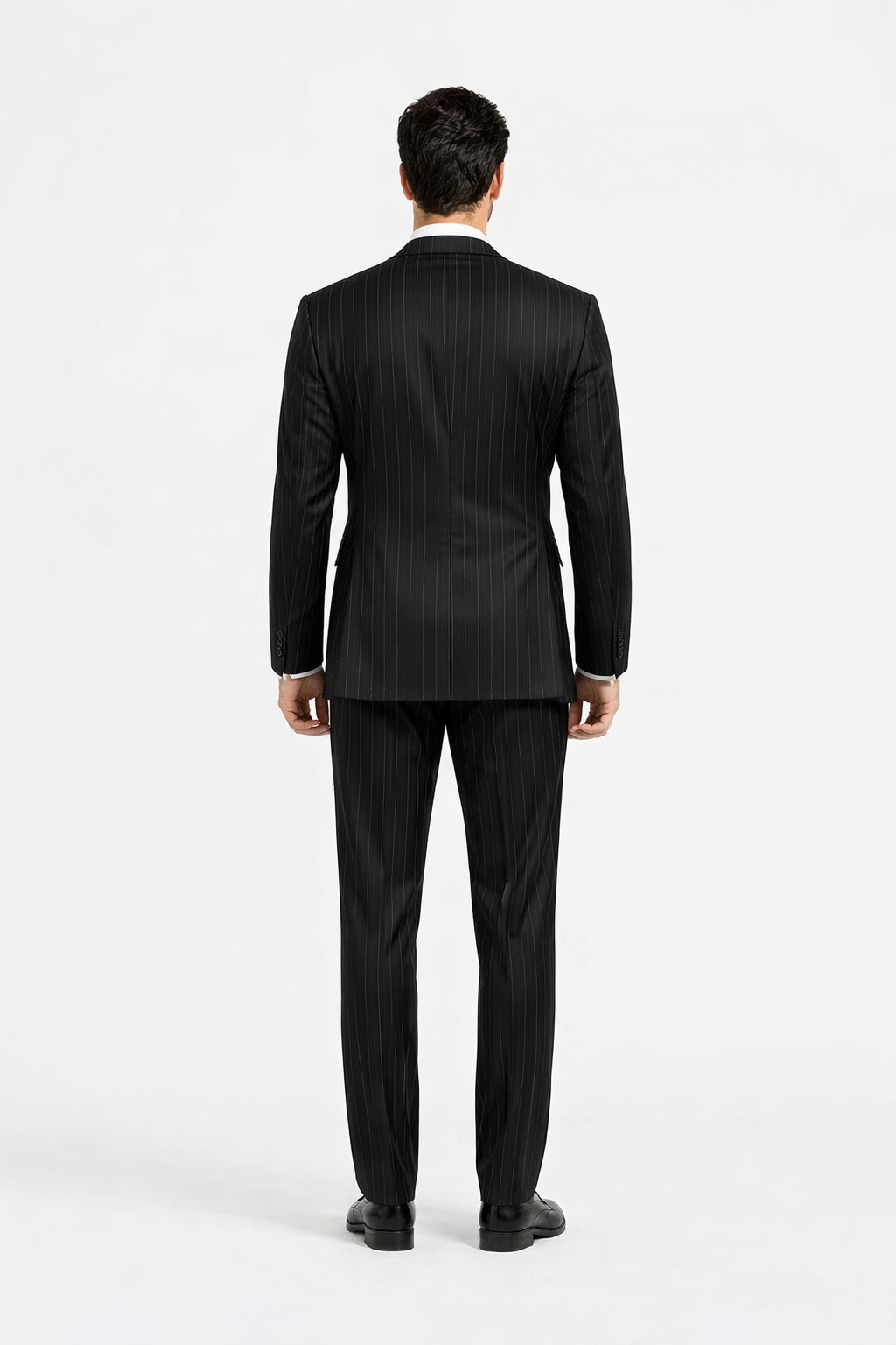 Gangster Suit - Mobster Suit - Mafia Suit For Mens 2 Button Gangster Pinstripe Suit in Black