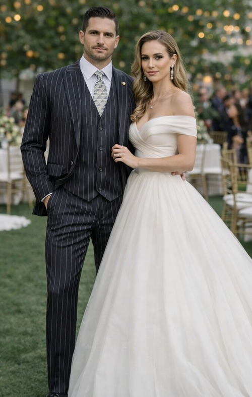 Gangster Suit - Mobster Suit - Mafia Suit For Mens 2 Button Gangster Pinstripe Suit in Black