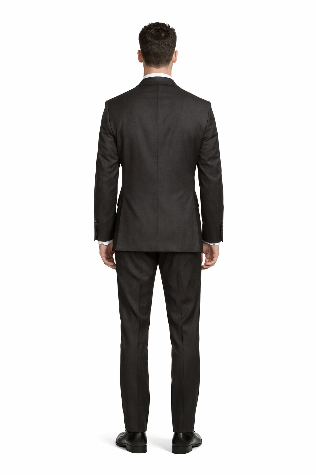 Mens 2 Button Modern Fit Vested Wool Suit in Olive