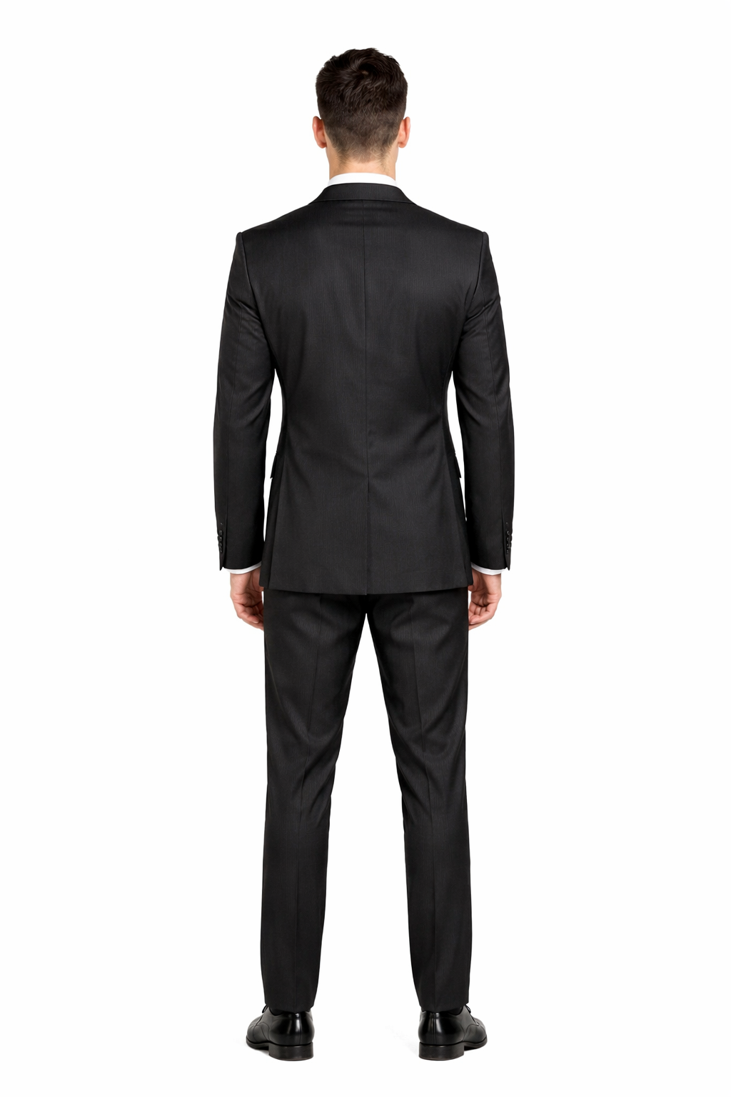 Mens 2 Button Modern Fit Vested Wool Suit in Olive
