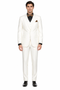 Mens 2 Button Notch Lapel 3 PC Suit With Vest Off-White