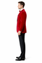 Mens 2 Button Velvet  Red  Blazer