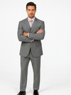 Mens Vested Slim Fit Wool Feel Suit in Medium Grey
