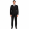 Men's 3-Piece Black Bold White Chalk Bold Pinstripe Vested Cheap Priced Business Suits Clearance Sale
