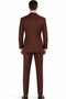 Men’s 6 on 3 Style Brown Double Breasted Suit with Wide Leg Pleated Pants, Classic Formal 2 Piece Dress Suit Set