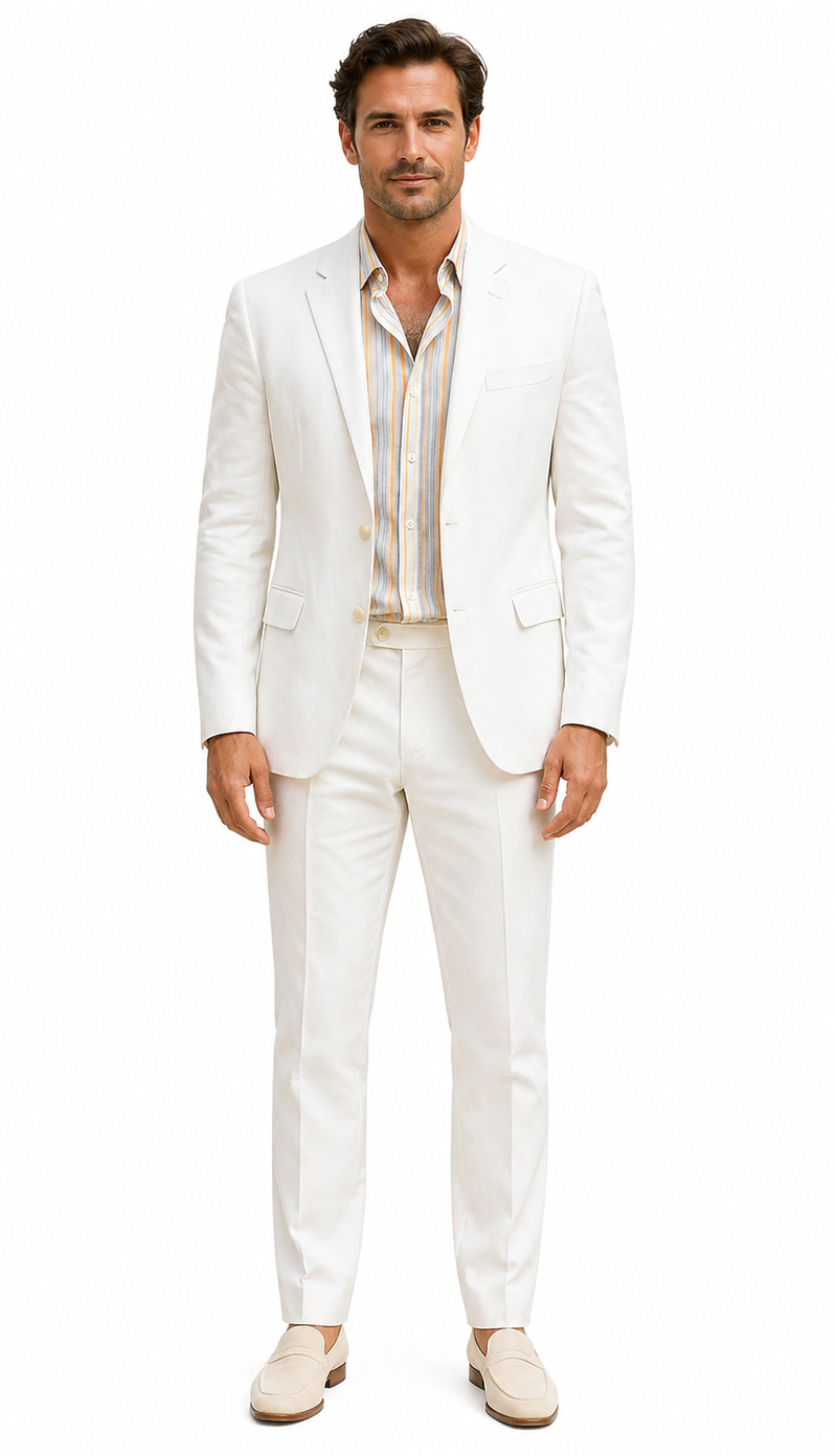 Men's Beach Wedding Attire Suit Menswear White $199