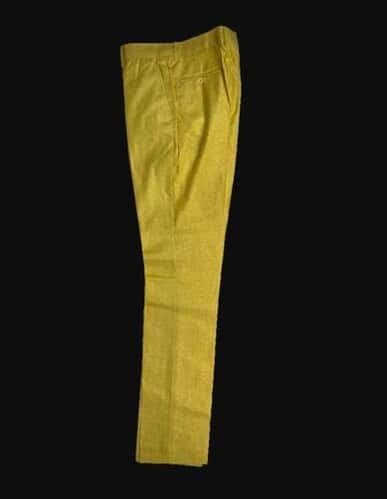 Mens Big and Tall Linen Pants -Yellow Linen Dress Slack