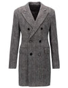 Mens Peacoat For Winter and Fall - Wool Fabric - Gray Coat