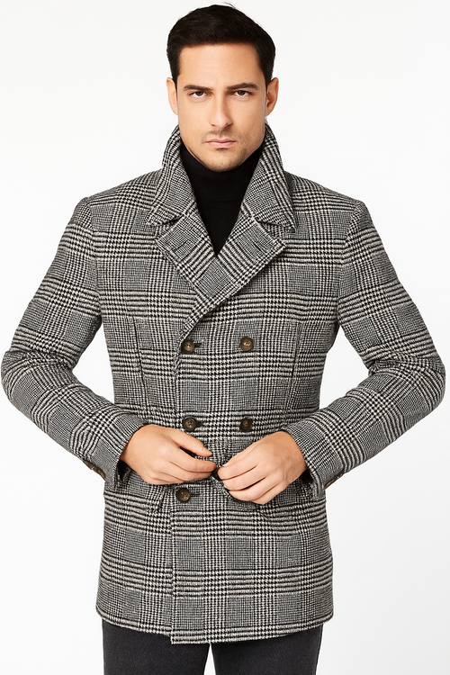 Mens Big and Tall Peacoat - Big and Tall Overcoats - Wool Peacoat