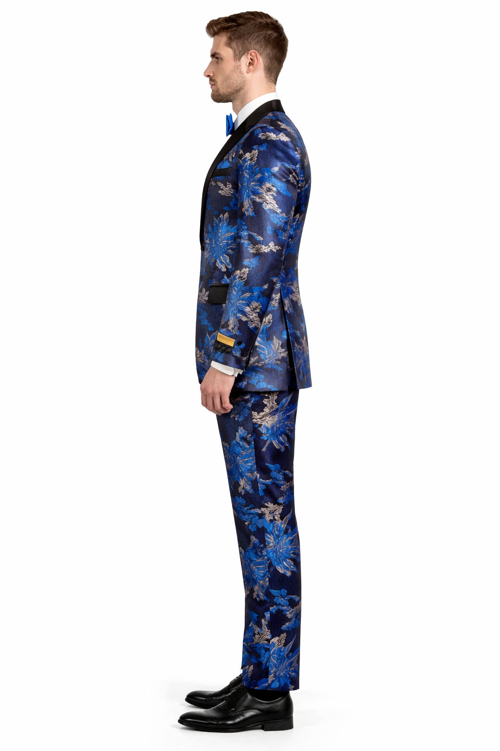Mens Big and Tall Tuxedo -Royal Blue and Gold Tuxedo
