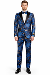 Mens Big and Tall Tuxedo -Royal Blue and Gold Tuxedo