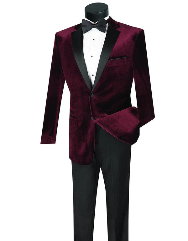 Mens Big And Tall Velvet Blazer - Sportcoat - AlbertoNardoniStore