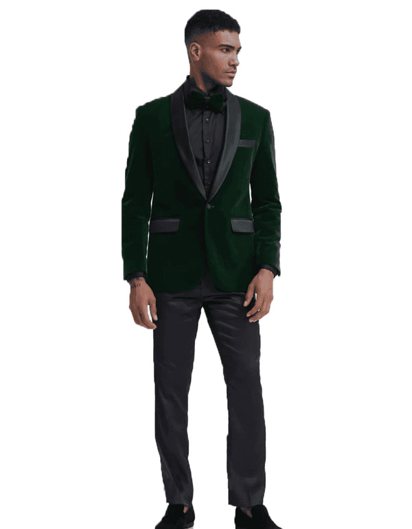 Mens Big And Tall Velvet Blazer - Sportcoat - AlbertoNardoniStore