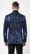 Mens Black and Royal and Gold and Navy Blue Sequin Tuxedo Suit Set – Luxury Prom Wedding Tuxedo with Sequin Jacket