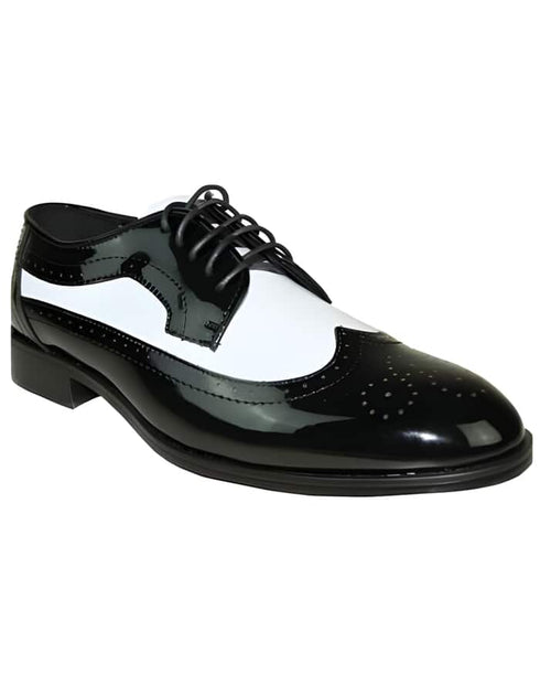 Men's Black and White Jean Tuxedo Shoes