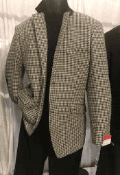 Mens Black Checkered Blazer - AlbertoNardoniStore