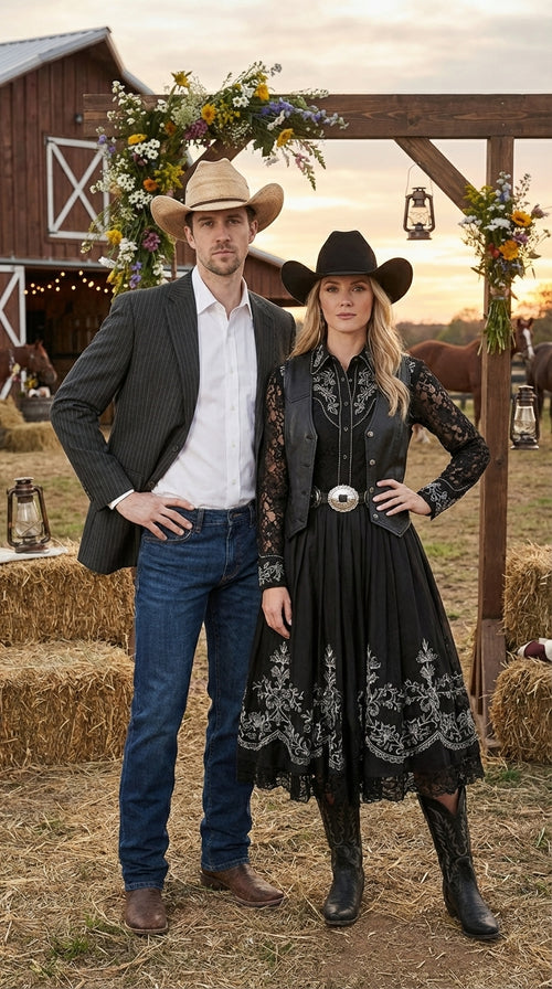 Mens Black Pinstripe Western Blazer – Classic Cowboy Style Jacket for Business, Formal and Smart Casual Wear