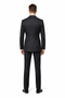 Men's Black Safari Suit with Textured Utility Jacket and Matching Trousers - Casual Walking Suit by Rossiman