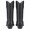 Men's Black Sharkskin Cowboy Boots: Dress Western Boots with Round Toe