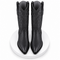 Men's Black Sharkskin Cowboy Boots: Dress Western Boots with Round Toe