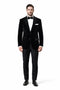 Mens 2 Button Velvet Blazer in Black
