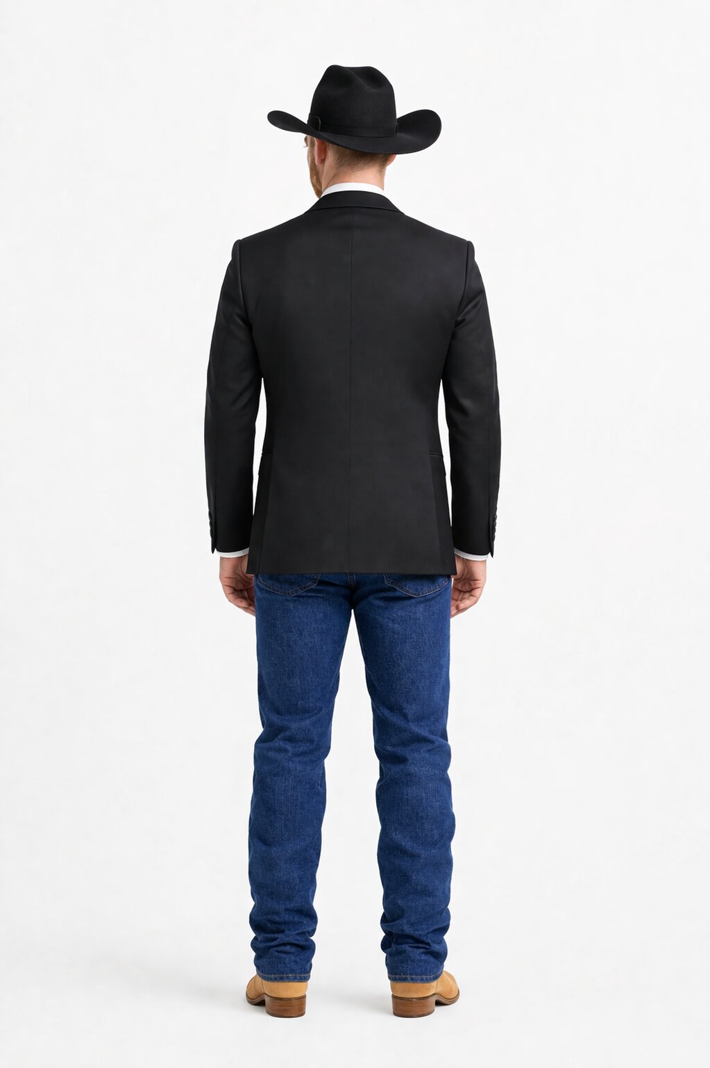 Western Tuxedo Blazer - Black Dinner Jacket