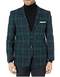 Mens Blue Checkered Blazer - AlbertoNardoniStore