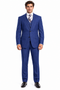Mens Blue Pinstripe Suit Two Button Vested Business Suit In French Blue Pinstripe