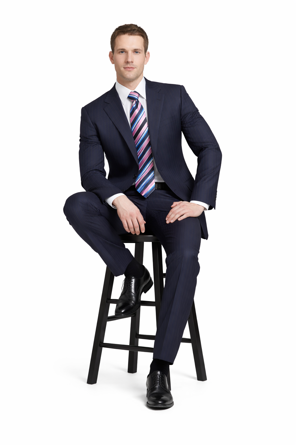 Men’s Blue Wool Suit – Classic Fit, Premium Fabric, Designer Style, All Sizes Available